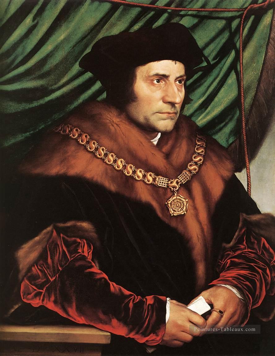 Sir Thomas More2 Renaissance Hans Holbein le Jeune Peintures à l'huile